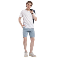 Tbase Men’s Printed Casual Shorts – Sky Blue