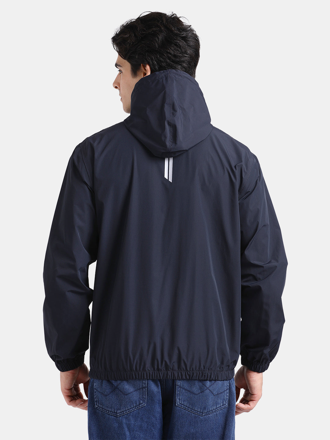 TBASE Men’s NAVY Waterproof Rain Jacket with Hood