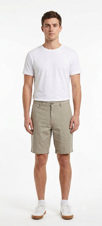 Tbase Men's Solid Regular Fit Cotton Shorts–Cement