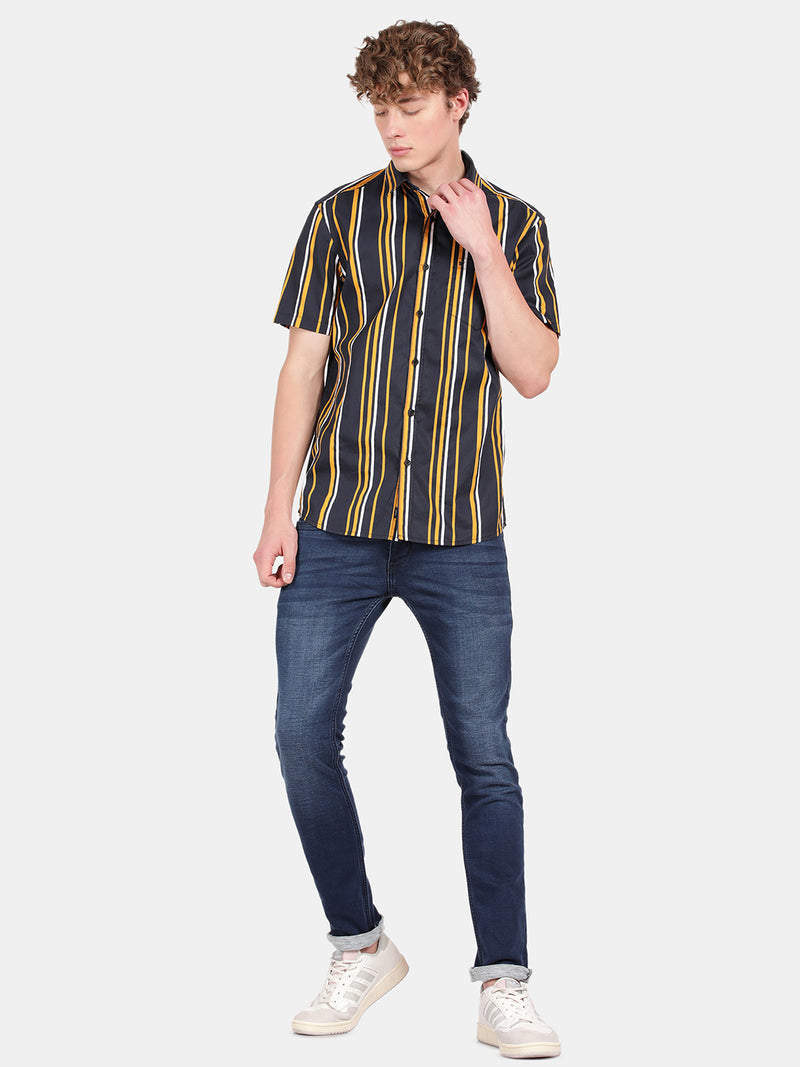 HALF SLEEVE COTTON PRINTED SHIRT