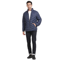 Men’s Classic Ink Blue Polyester Jacket - Regular fit