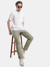 T-Base Men Regular Fit Cotton Casual Shirt | Short Sleeve|WHITE