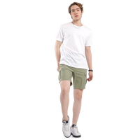 T-base Men's Casual Cargo Shorts | Mid-Rise | Regular Fit |Avacado