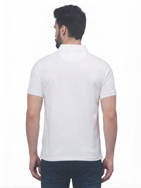 T-Base Men's Solid Polo T-Shirt |  Regular Fit | Half Sleeve | Polo Collar |BROKEN WHITE