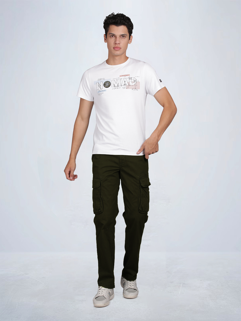 Solid Cargo Pants