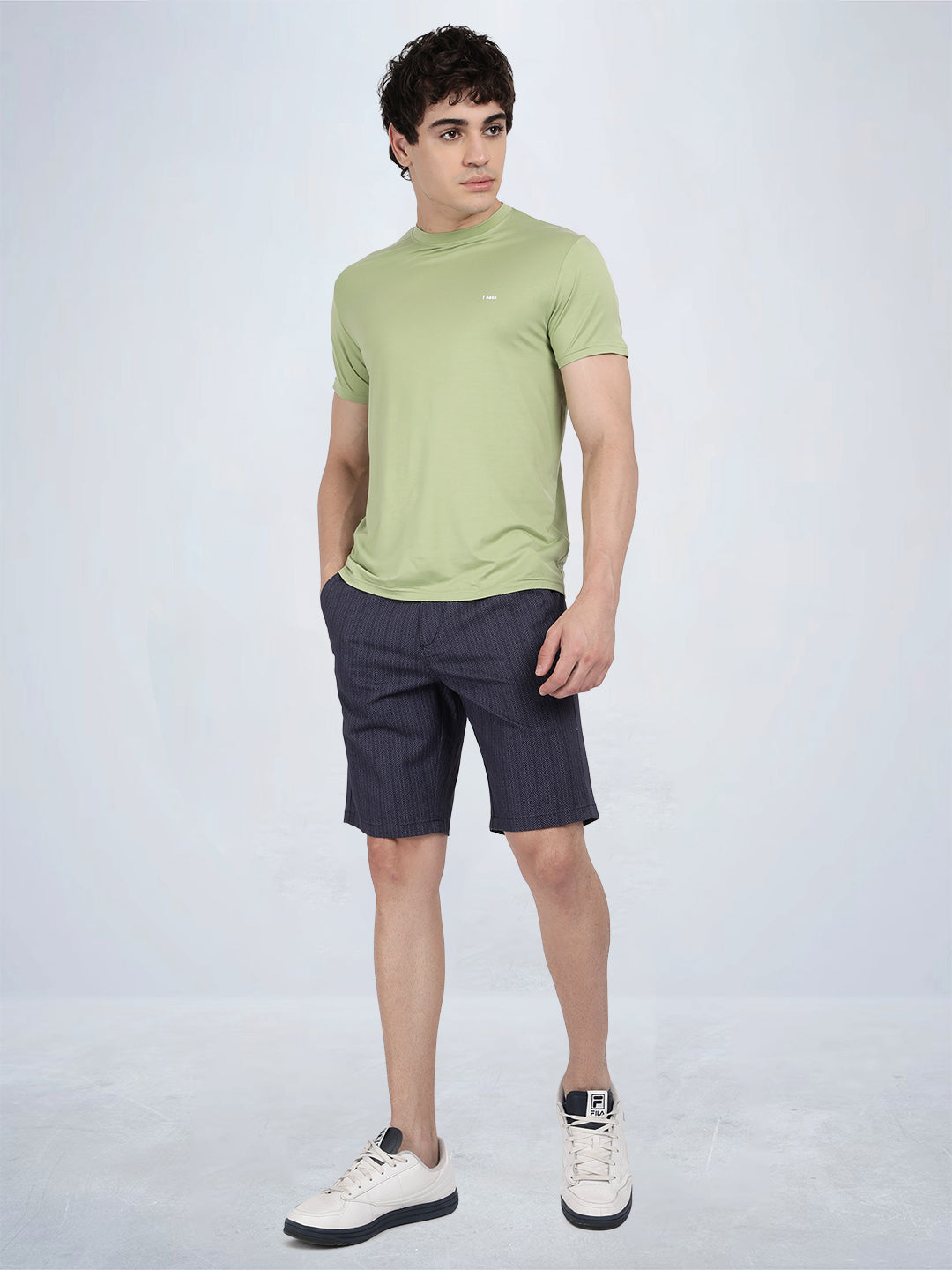 Tbase Men’s Navy Printed Casual Shorts