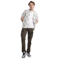 T-Base Men Mid-Rise Cotton Cargos Trousers|Olive Night