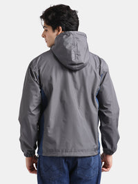 TBASE Men’s DARK GRAY Waterproof Rain Jacket with Hood
