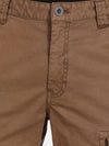 T-Base Men Brown Cargos Cotton Trousers