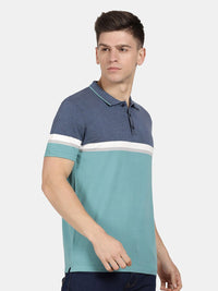 T-Base Men Polo Collar Nylon T-Shirt