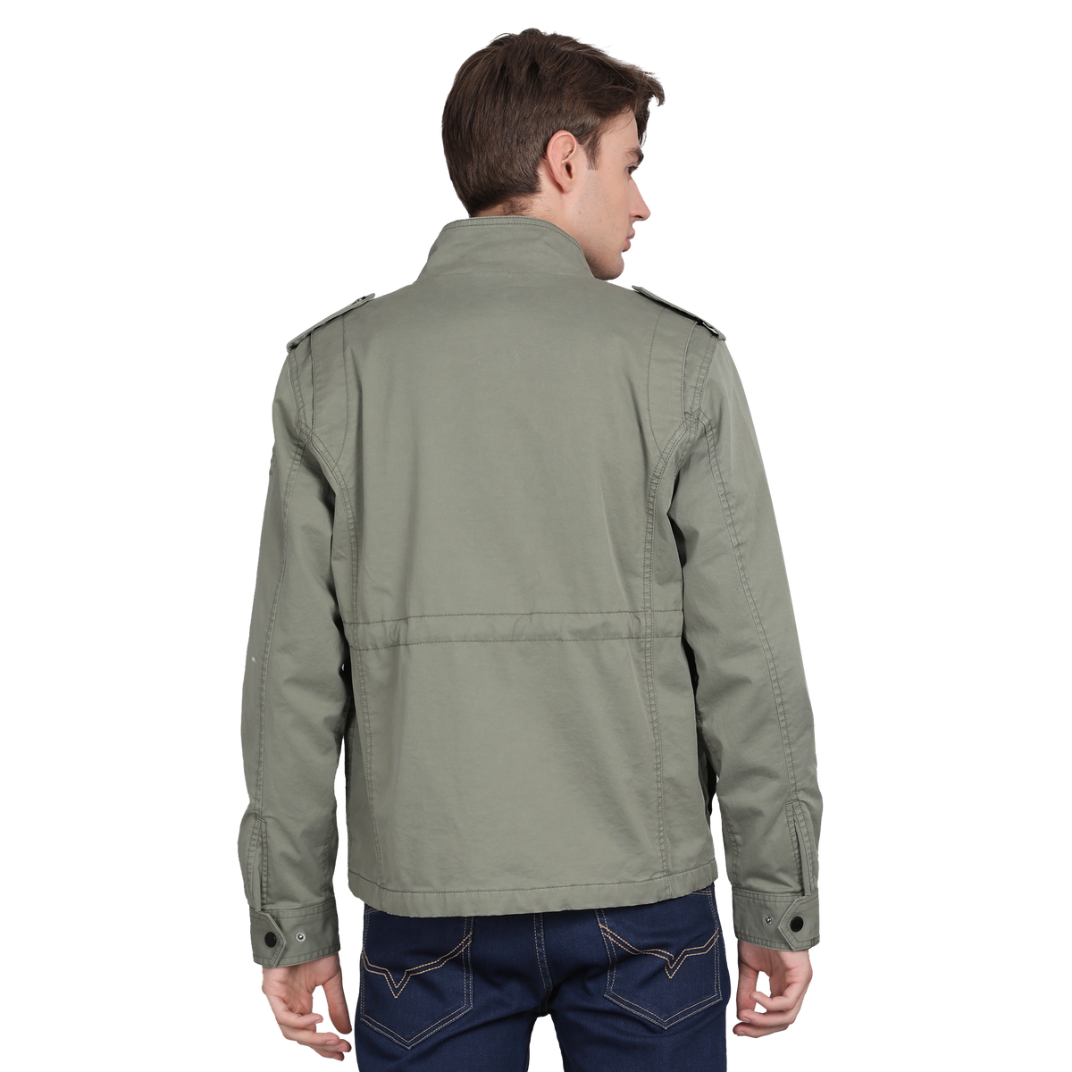 Men’s Classic Light Olive Cotton Jacket - Regular fit