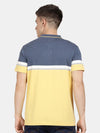 T-Base Men Colourblocked Polo Collar T-Shirt