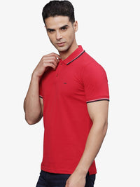 T-Base Men Polo Collar Applique T-Shirt