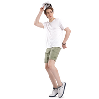 T-base Men's Casual Cargo Shorts | Mid-Rise | Regular Fit |Avacado
