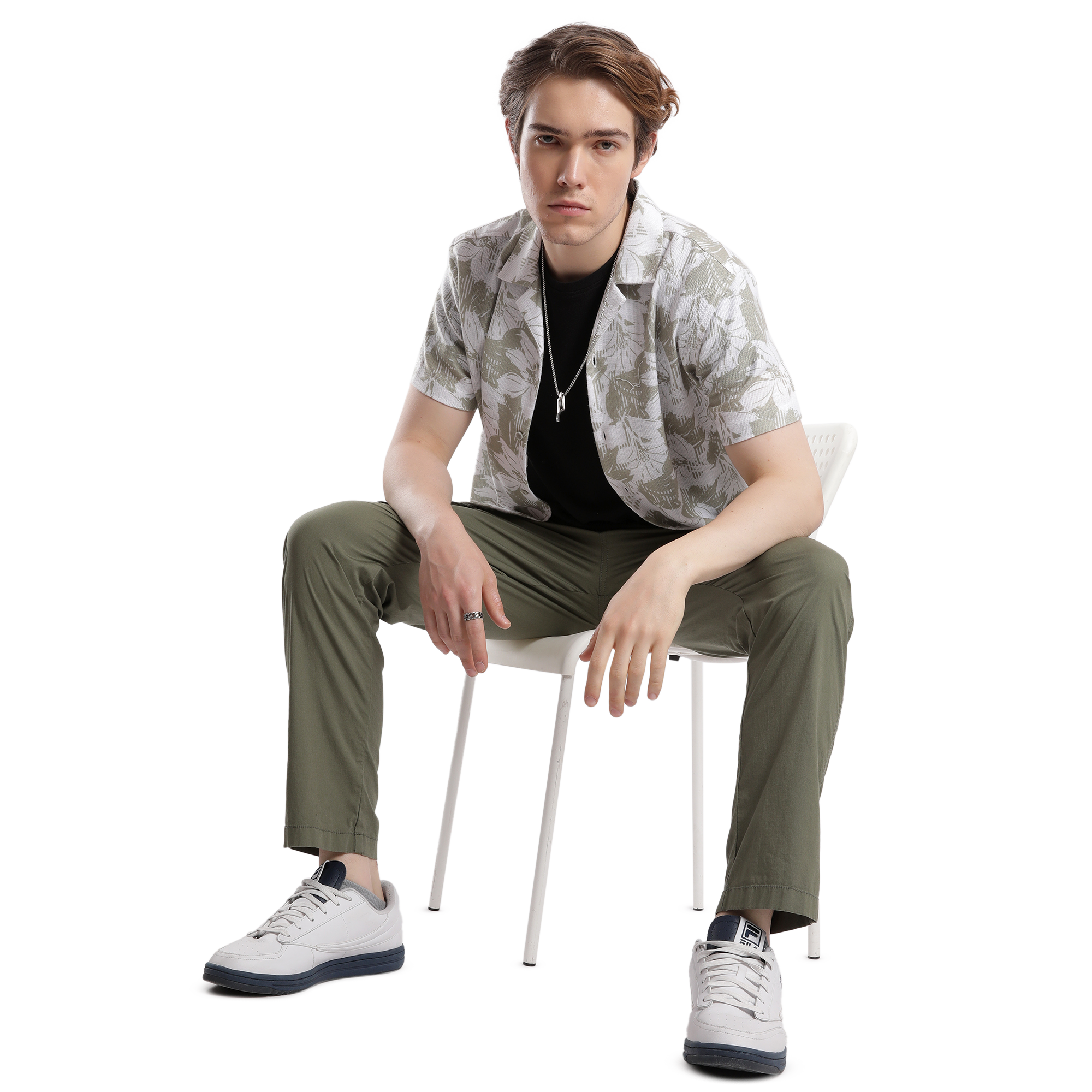 T-Base Men’s Capulet Olive Cargo Trouser | Mid-Rise Casual Utility Pants with 6 Pockets