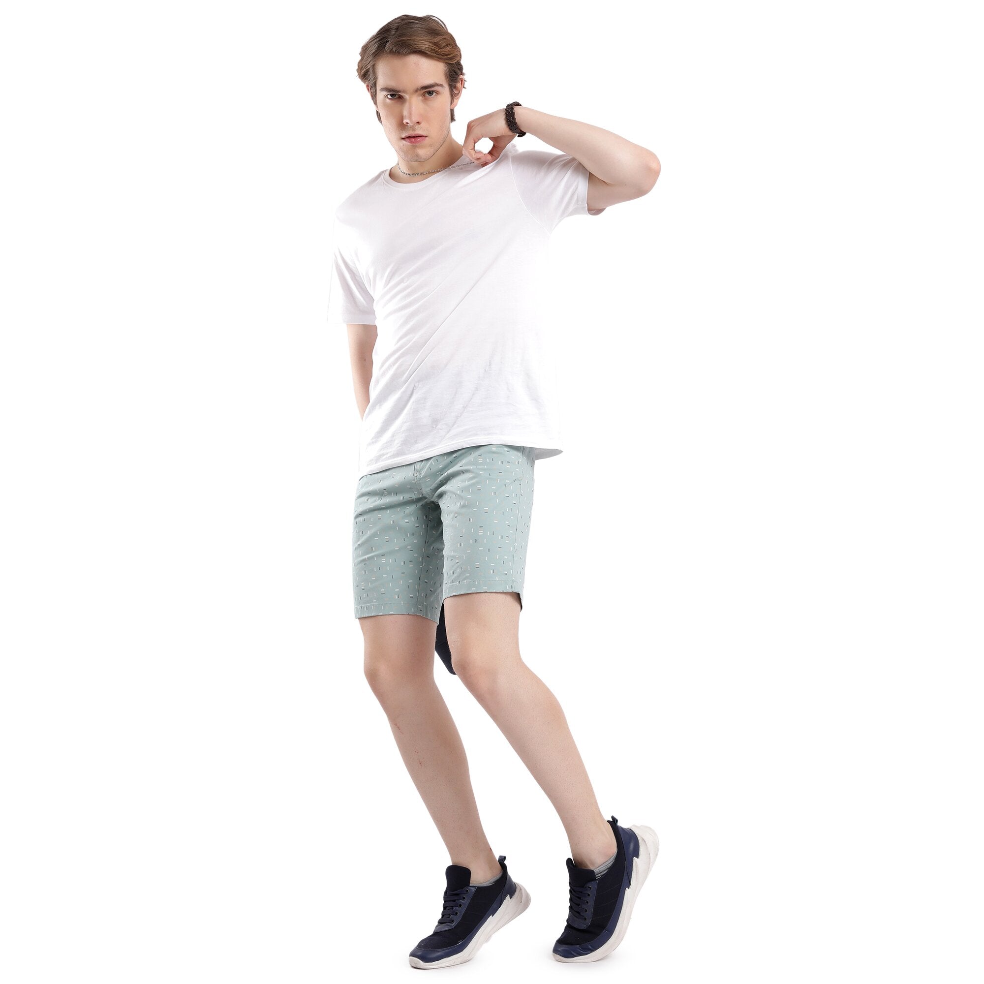 Tbase Men’s Printed Casual Shorts – Canton Green