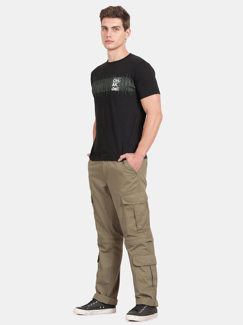 Solid Cargo Pants