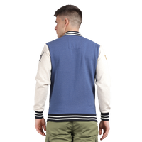 Men’s Classic Ensign Blue Melange Cotton Jacket - Regular fit