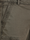 Solid Overdyed Cargo Pants