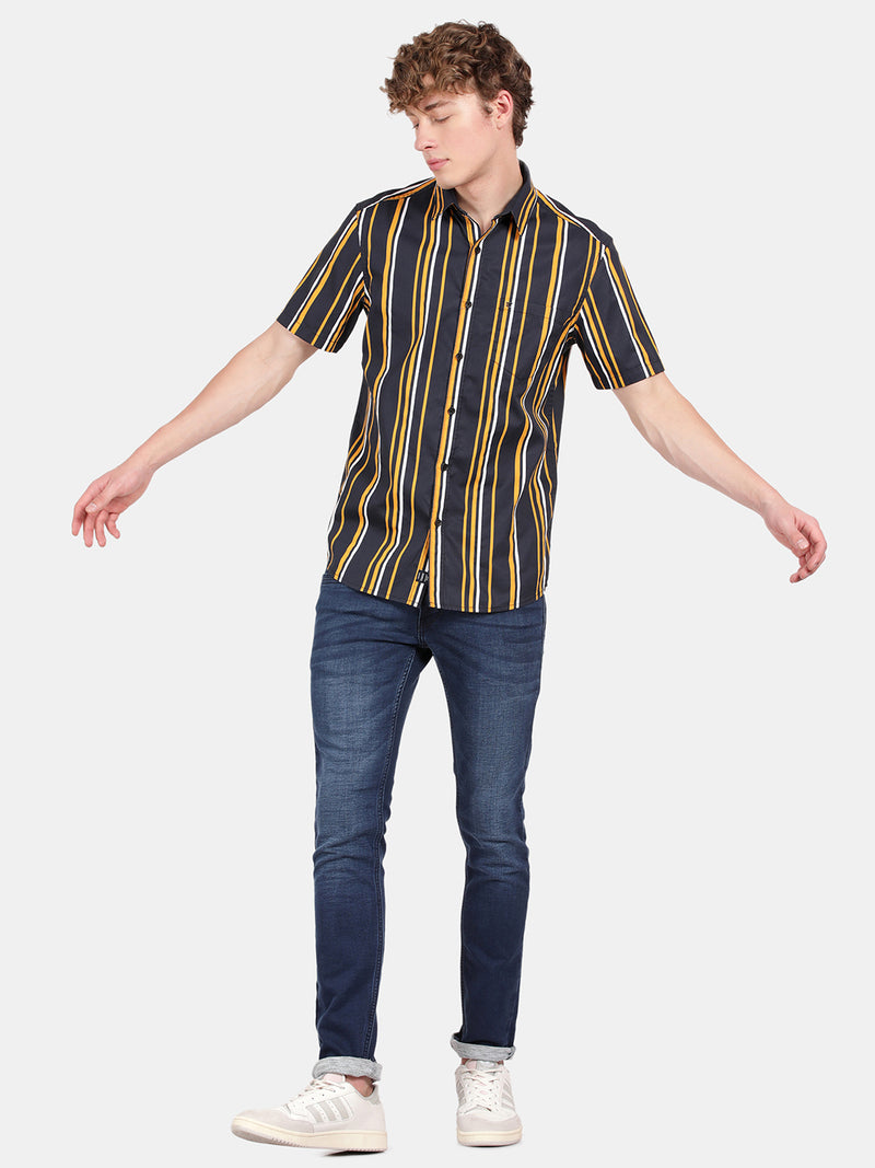 HALF SLEEVE COTTON PRINTED SHIRT