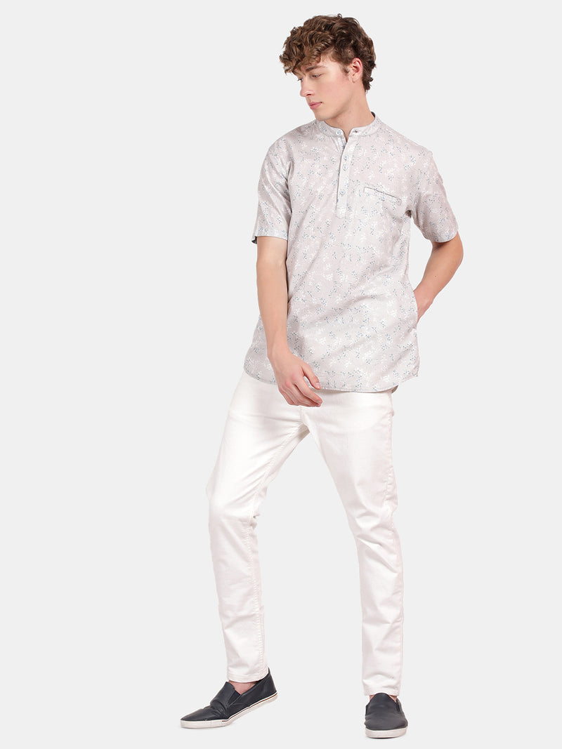 HALF SLEEVE COTTON KURTA LINEN SHIRT