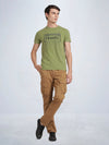 Lt Khaki Solid Cargo Pants
