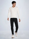 V Neck Broken White Full Sleeve Pullover