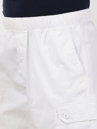 Men’s White Casual Shorts – Regular Fit