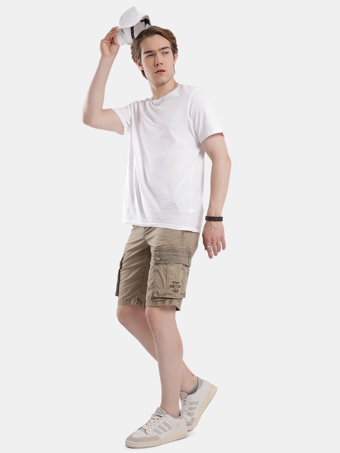 T-base Men's Casual Cargo Shorts | Mid-Rise | Regular Fit |Walnut