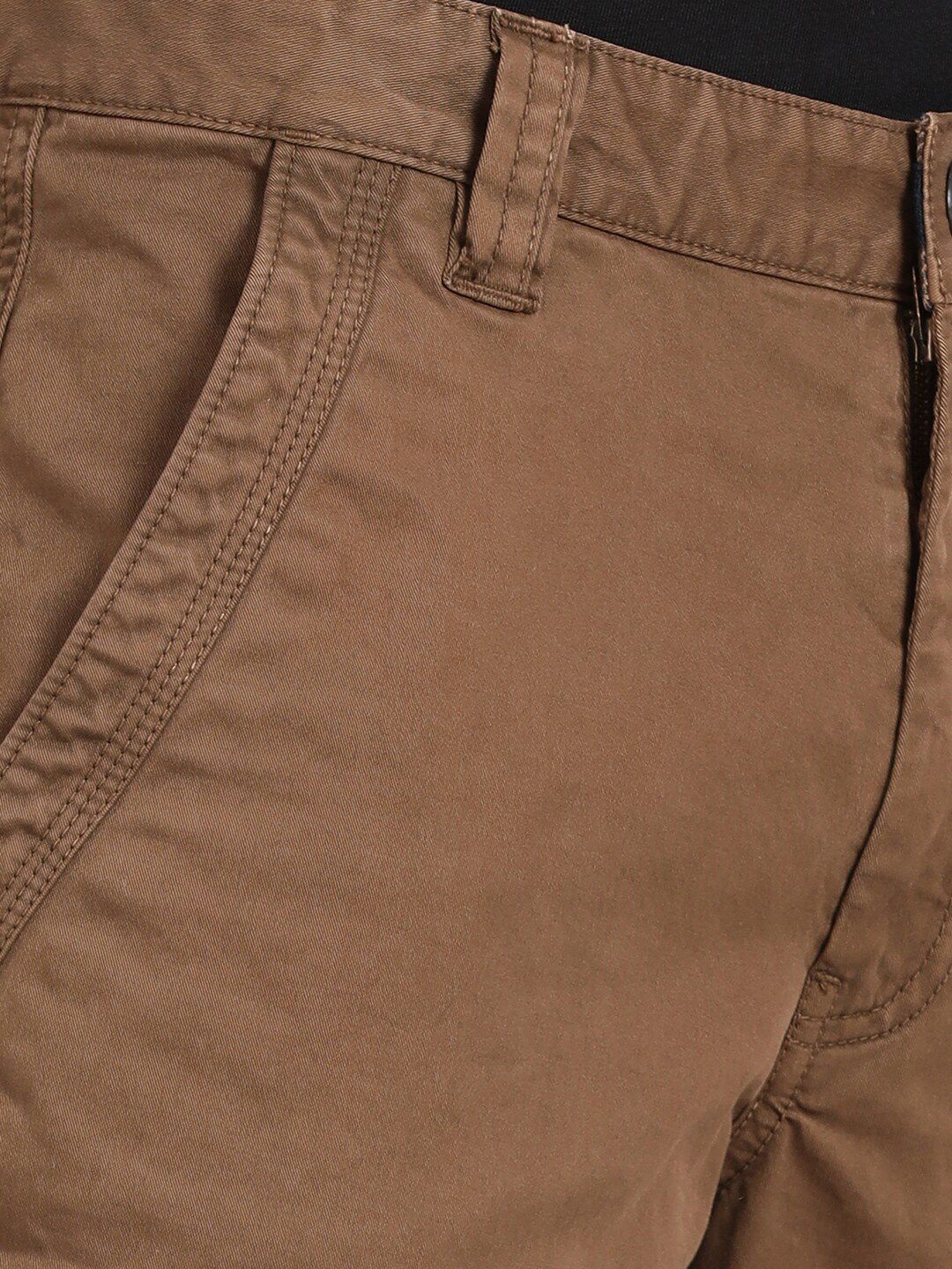 T-Base Men Brown Cargos Cotton Trousers