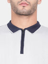 T-Base Men Grey Striped T-Shirt