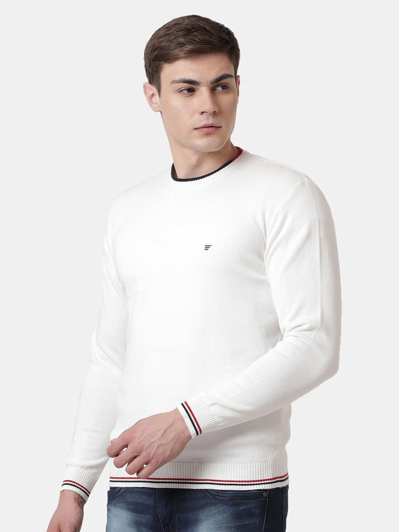 T-Base Men Off White Pullover
