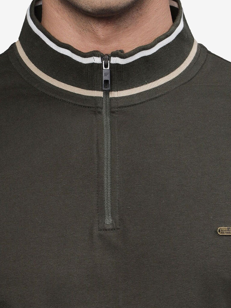 T-Base Men High Neck Applique T-Shirt