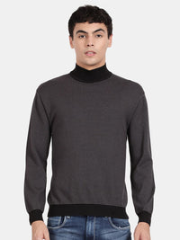High Neck Black Full Sleeve Pullover
