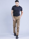 T-Base Men Khaki Solid Chinos