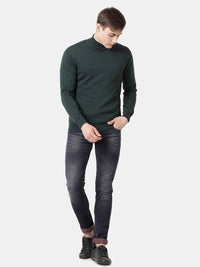 T-Base Men'S Green Turtle Neck Pullover