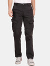 T-Base Men Mid Rise Pure Cotton Cargos Trousers