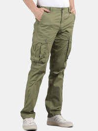 Calla Green Solid Cargo Pants
