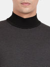 High Neck Black Full Sleeve Pullover