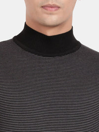 High Neck Black Full Sleeve Pullover