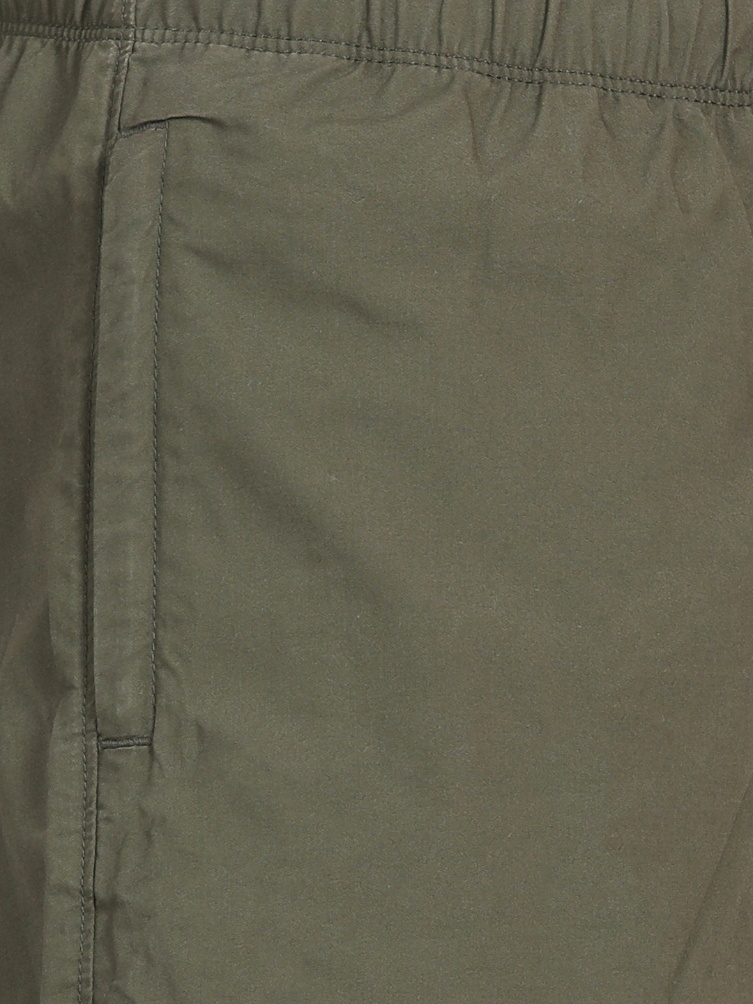 Tbase Men's Solid Regular Fit Cotton Shorts– Rifle green