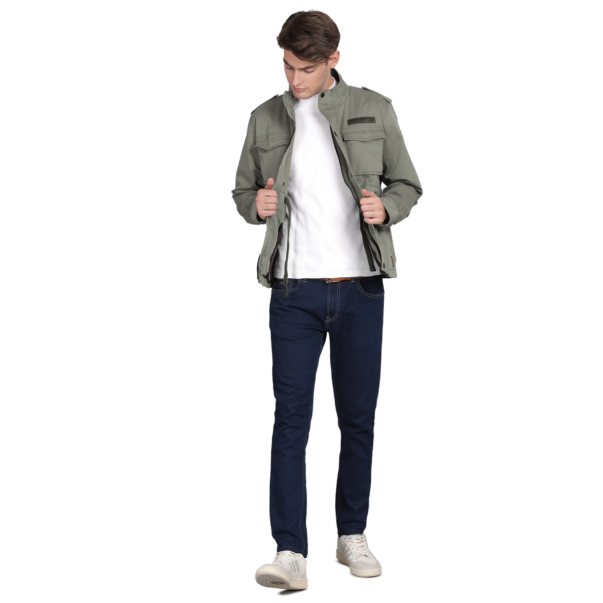 Men’s Classic Light Olive Cotton Jacket - Regular fit