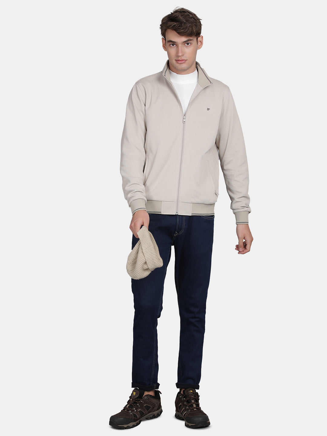 Men’s Classic Stine Grey Polyester Jacket - Regular fit