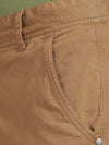 Lt Khaki Solid Cargo Pants
