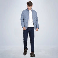 Men’s Classic Cloud Blue Polyester Jacket - Regular fit