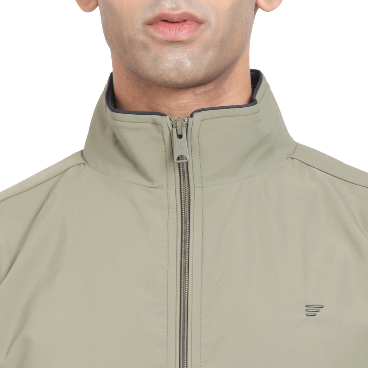 Men’s Classic Sage Green Polyester Jacket - Regular fit