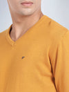 V Neck Spruce Yellow Full Sleeve Pullover