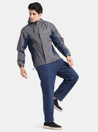TBASE Men’s DARK GRAY Waterproof Rain Jacket with Hood