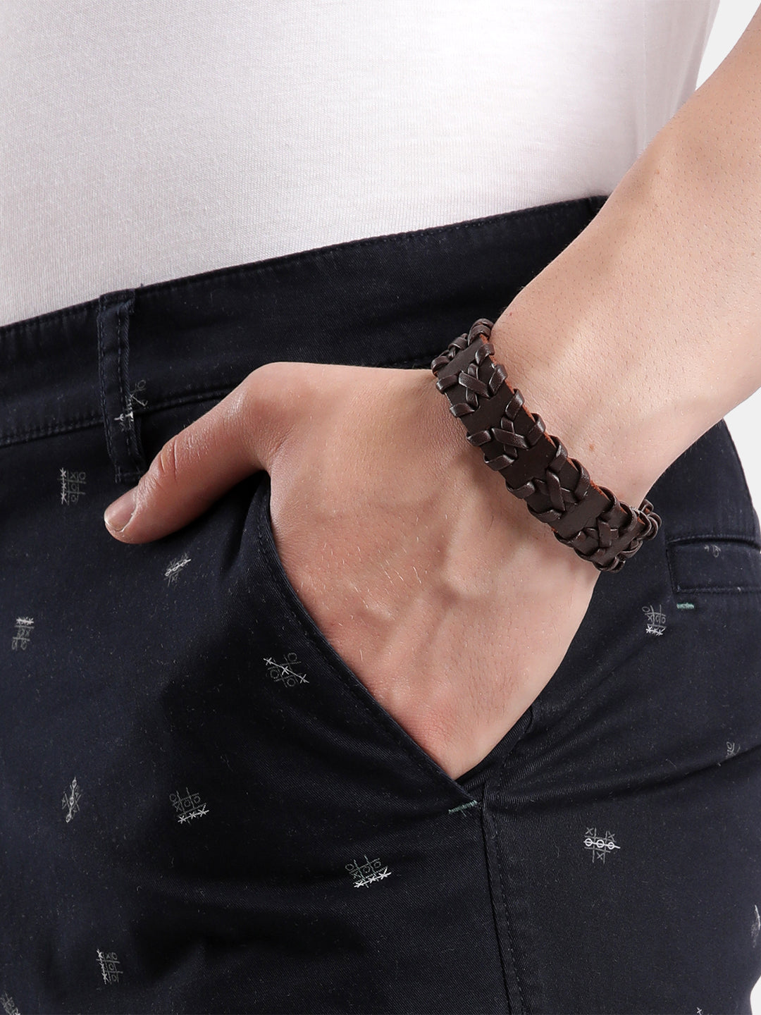 Tbase Men’s Dark Navy Printed Casual Shorts