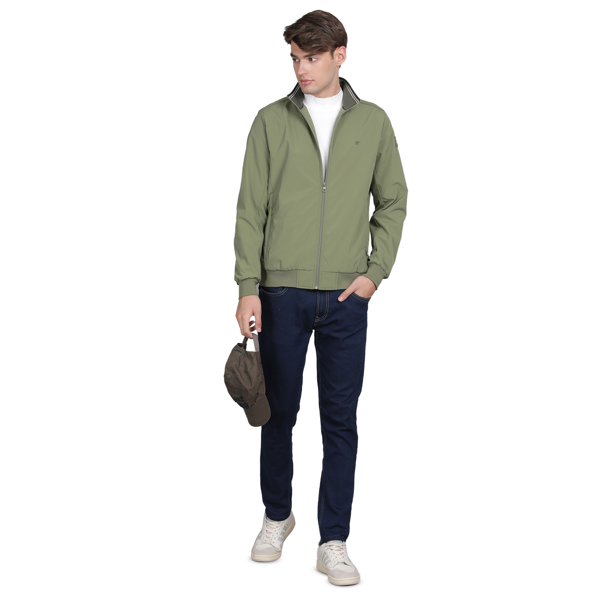 Men’s Classic Pistachio Polyester Jacket - Regular fit